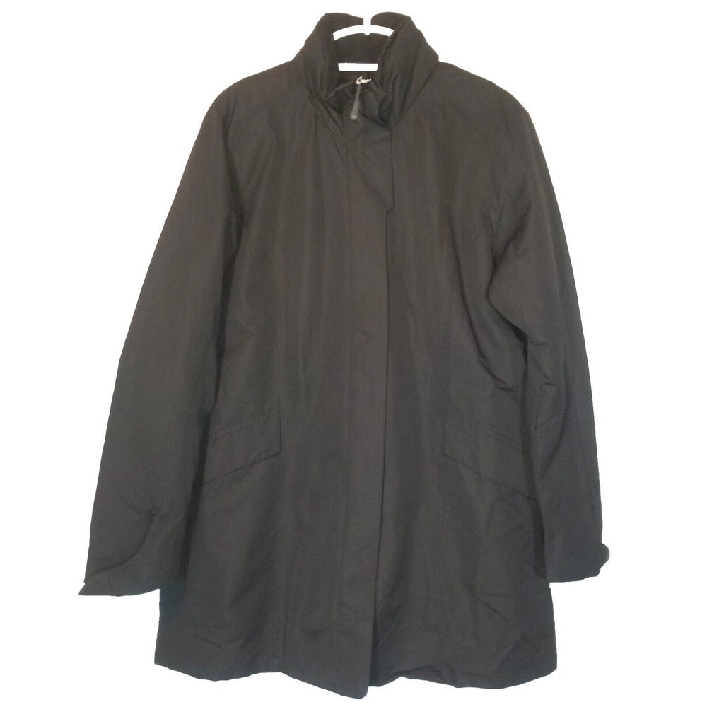 NWT North End Warm Logik Women's Black Jacket Full‎ Zip Hideaway Hood Pockets XL